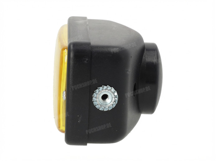 Koplamp vierkant 142mm zwart GUIA met geel glas